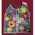 Flowers Cutwork Kid vest size 345*345mm