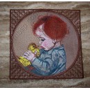 Mouse Pad "Boy with a duckling" ppl0019