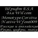 ESA Font Wfont009