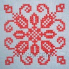 Flower ornament Cross-stitch Size 140*140mm