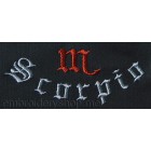 Inscription Scorpio size 90*36mm
