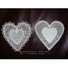 Lace hearts (2 designs) Size 72*69mm