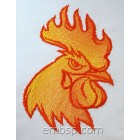 Fire Rooster (4 designs for hoop 140*200 mm) brd0044