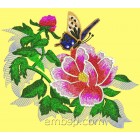 Flower with butterfly flw0125