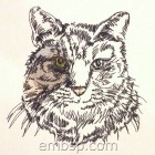 Machine Embroidery Design Cat cat0017