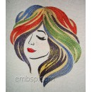 Machine embroidery design Lady ppl0030