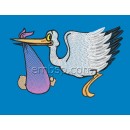 Machine embroidery design Stork brings baby brd0052