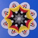 Machine embroidery design Doily "Snowmen" nyr0052