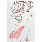Machine embroidery design Girl in red ppl0032