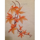 Machine embroidery design Twig with leaves Lvs0008