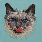 Machine embroidery design Siamese cat cat0019 