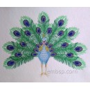 Machine embroidery design Peacock brd0060