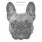 Machine embroidery design French bulldog dog0023