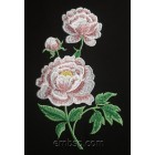 Machine embroidery design White peonies flw0147